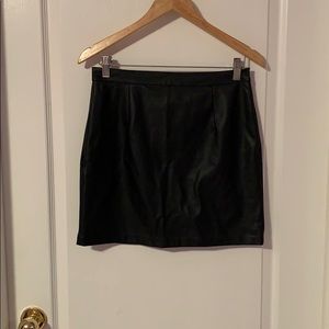 Black Mini leather skirt